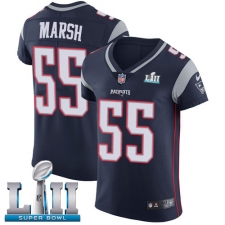 Men's Nike New England Patriots #55 Cassius Marsh Navy Blue Team Color Vapor Untouchable Elite Player Super Bowl LII NFL Jersey