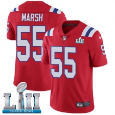 Men's Nike New England Patriots #55 Cassius Marsh Red Alternate Vapor Untouchable Limited Player Super Bowl LII NFL Jersey