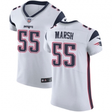 Men's Nike New England Patriots #55 Cassius Marsh White Vapor Untouchable Elite Player NFL Jersey
