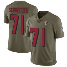 Youth Nike Atlanta Falcons #71 Wes Schweitzer Limited Olive 2017 Salute to Service NFL Jersey