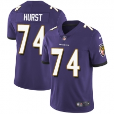 Youth Nike Baltimore Ravens #74 James Hurst Purple Team Color Vapor Untouchable Limited Player NFL Jersey