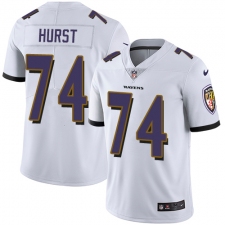 Youth Nike Baltimore Ravens #74 James Hurst White Vapor Untouchable Limited Player NFL Jersey