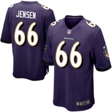 Men's Nike Baltimore Ravens #66 Ryan Jensen Game Purple Team Color NFL Jersey