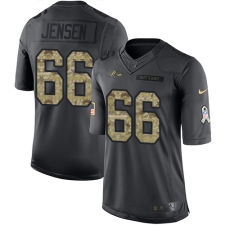 Men's Nike Baltimore Ravens #66 Ryan Jensen Limited Black 2016 Salute to Service NFL Jersey