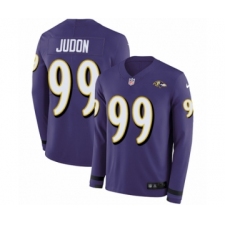 Men's Nike Baltimore Ravens #99 Matt Judon Limited Purple Therma Long Sleeve NFL Jersey