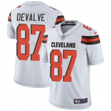 Men's Nike Cleveland Browns #87 Seth DeValve White Vapor Untouchable Limited Player NFL Jersey