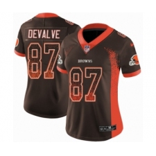 Women's Nike Cleveland Browns #87 Seth DeValve Limited Brown Rush Drift Fashion NFL Jersey