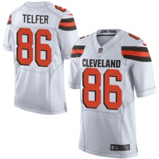 Men's Nike Cleveland Browns #86 Randall Telfer Elite White NFL Jersey