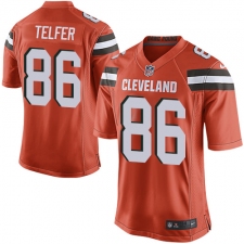 Men's Nike Cleveland Browns #86 Randall Telfer Game Orange Alternate NFL Jersey