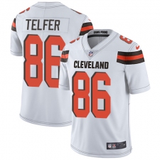 Men's Nike Cleveland Browns #86 Randall Telfer White Vapor Untouchable Limited Player NFL Jersey