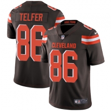 Youth Nike Cleveland Browns #86 Randall Telfer Brown Team Color Vapor Untouchable Limited Player NFL Jersey