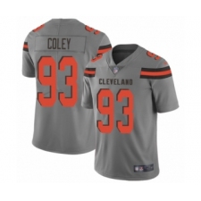 Women's Cleveland Browns #93 Trevon Coley Limited Gray Inverted Legend Football Jersey