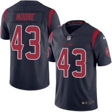 Men's Nike Houston Texans #43 Corey Moore Limited Navy Blue Rush Vapor Untouchable NFL Jersey