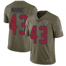 Youth Nike Houston Texans #43 Corey Moore Limited Olive 2017 Salute to Service NFL Jersey
