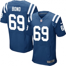 Men's Nike Indianapolis Colts #69 Deyshawn Bond Elite Royal Blue Team Color NFL Jersey