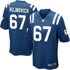 Men's Nike Indianapolis Colts #67 Jeremy Vujnovich Game Royal Blue Team Color NFL Jersey