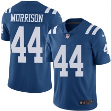 Men's Nike Indianapolis Colts #44 Antonio Morrison Elite Royal Blue Rush Vapor Untouchable NFL Jersey