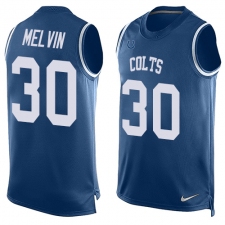 Men's Nike Indianapolis Colts #30 Rashaan Melvin Limited Royal Blue Player Name & Number Tank Top NFL Jersey