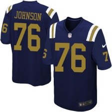Youth Nike New York Jets #76 Wesley Johnson Limited Navy Blue Alternate NFL Jersey