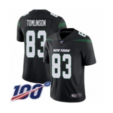 Men's New York Jets #83 Eric Tomlinson Black Alternate Vapor Untouchable Limited Player 100th Season Football Jersey