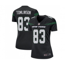 Women's New York Jets #83 Eric Tomlinson Game Black Alternate Football Jersey