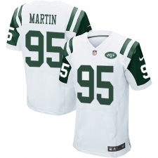 Men's Nike New York Jets #95 Josh Martin Elite White NFL Jersey