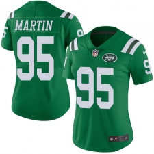 Women's Nike New York Jets #95 Josh Martin Limited Green Rush Vapor Untouchable NFL Jersey