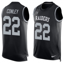 Men's Nike Oakland Raiders #22 Gareon Conley Limited Black Player Name & Number Tank Top NFL Jersey