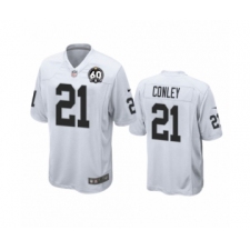 Men's Oakland Raiders #21 Gareon Conley Game 60th Anniversary White Football Jersey