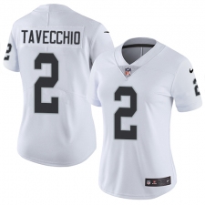 Women's Nike Oakland Raiders #2 Giorgio Tavecchio White Vapor Untouchable Limited Player NFL Jersey