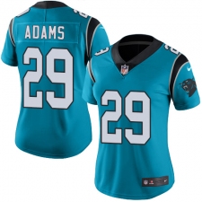 Women's Nike Carolina Panthers #29 Mike Adams Limited Blue Rush Vapor Untouchable NFL Jersey