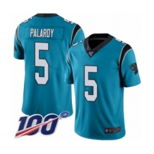 Men's Carolina Panthers #5 Michael Palardy Blue Alternate Vapor Untouchable Limited Player 100th Season Football Jersey