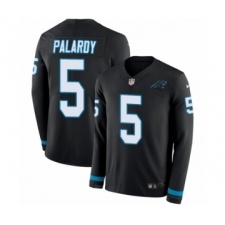 Men's Nike Carolina Panthers #5 Michael Palardy Limited Black Therma Long Sleeve NFL Jersey