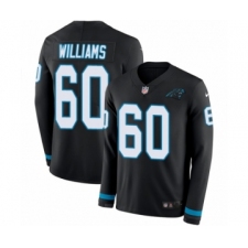 Men's Nike Carolina Panthers #60 Daryl Williams Limited Black Therma Long Sleeve NFL Jersey