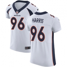 Men's Nike Denver Broncos #96 Shelby Harris White Vapor Untouchable Elite Player NFL Jersey
