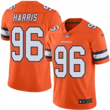 Youth Nike Denver Broncos #96 Shelby Harris Limited Orange Rush Vapor Untouchable NFL Jersey