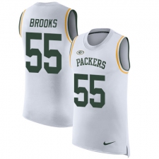 Men's Nike Green Bay Packers #55 Ahmad Brooks White Rush Player Name & Number Tank Top NFL Jersey
