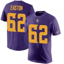 Nike Minnesota Vikings #62 Nick Easton Purple Rush Pride Name & Number T-Shirt