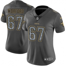 Women's Nike New Orleans Saints #67 Larry Warford Gray Static Vapor Untouchable Limited NFL Jersey