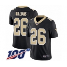 Men's New Orleans Saints #26 P.J. Williams Black Team Color Vapor Untouchable Limited Player 100th Season Football Jersey