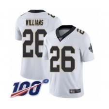 Youth New Orleans Saints #26 P.J. Williams White Vapor Untouchable Limited Player 100th Season Football Jersey