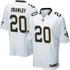 Men's Nike New Orleans Saints #20 Ken Crawley Game White NFL Jersey