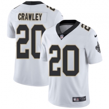 Youth Nike New Orleans Saints #20 Ken Crawley White Vapor Untouchable Limited Player NFL Jersey