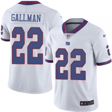 Men's Nike New York Giants #30 Wayne Gallman Elite White Rush Vapor Untouchable NFL Jersey