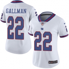 Women's Nike New York Giants #30 Wayne Gallman Limited White Rush Vapor Untouchable NFL Jersey