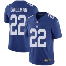 Youth Nike New York Giants #22 Wayne Gallman Royal Blue Team Color Vapor Untouchable Limited Player NFL Jersey