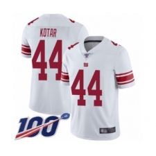 Men's New York Giants #44 Doug Kotar White Vapor Untouchable Limited Player 100th Season Football Jersey
