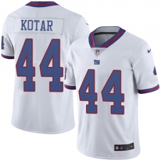 Men's Nike New York Giants #44 Doug Kotar Limited White Rush Vapor Untouchable NFL Jersey