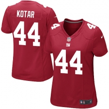 Women's Nike New York Giants #44 Doug Kotar Game Red Alternate NFL Jersey