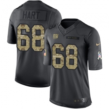 Men's Nike New York Giants #68 Bobby Hart Limited Black 2016 Salute to Service NFL Jersey